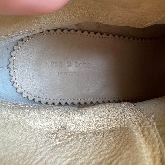 Rag & Bone Harrow Nubuck Suede Ankle Boots Block Heel Hazel EU 38.5/ 8.5 US - Picture 10 of 12